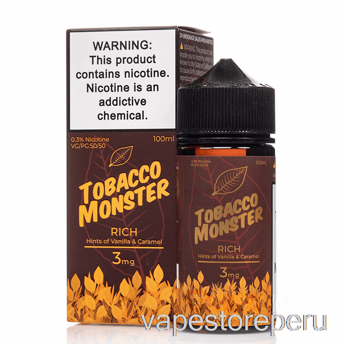 Vape Desechable Rico - Monstruo Del Tabaco - 100ml 18mg